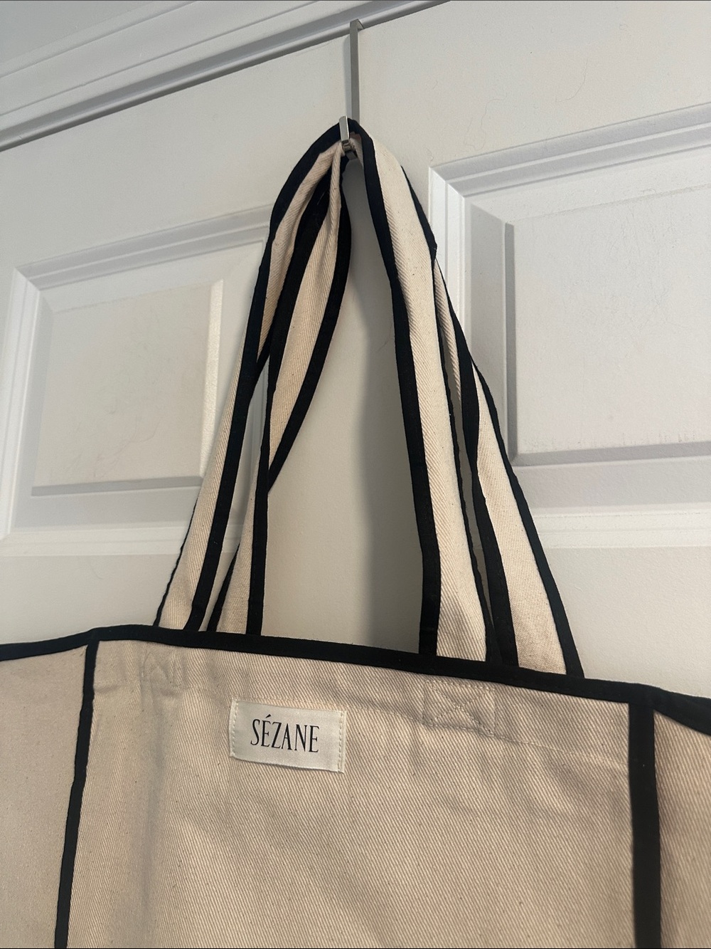 NWT Sézane Canvas Piped Tote Bag - Picture 3 of 7